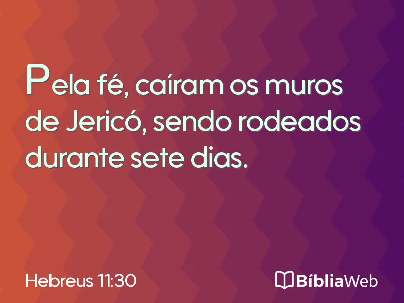 Hebreus 11:30 em imagem para compartilhar