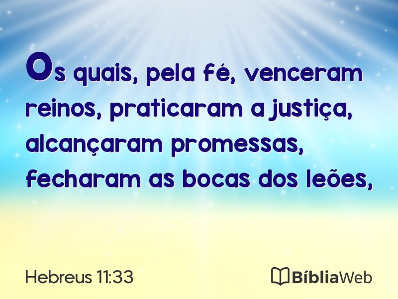 Hebreus 11:33 em imagem para compartilhar