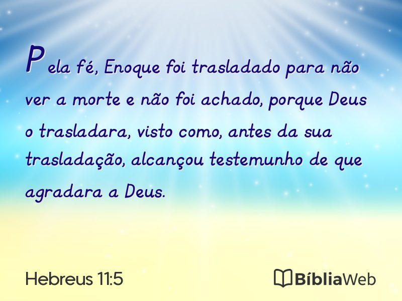 Hebreus 11:5 em imagem para compartilhar