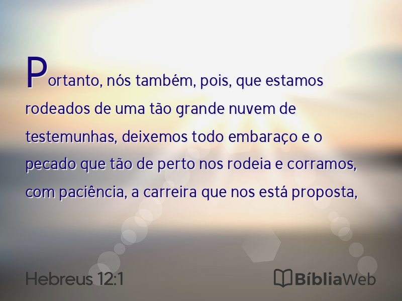 Hebreus 12:1 em imagem para compartilhar
