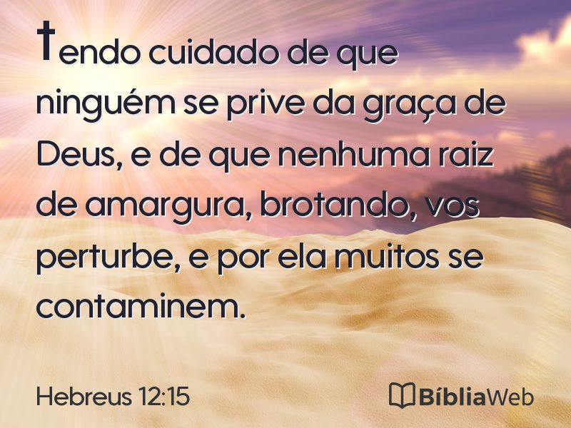 Hebreus 12:15 em imagem para compartilhar
