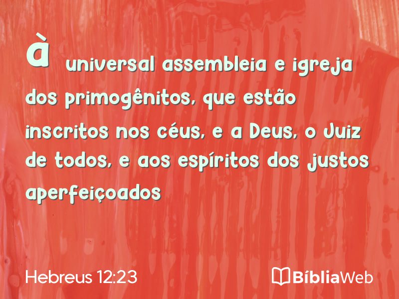 Hebreus 12:23 em imagem para compartilhar