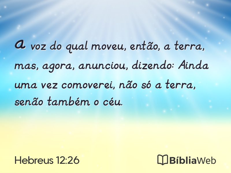 Hebreus 12:26 em imagem para compartilhar