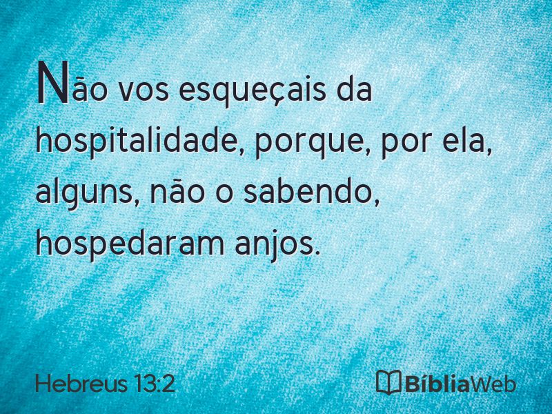Hebreus 13:2 em imagem para compartilhar