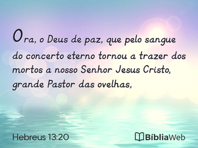 Hebreus 13:20 em imagem para compartilhar