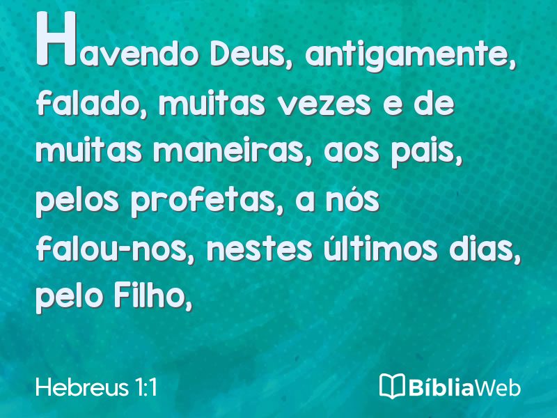 Hebreus 1:1 em imagem para compartilhar