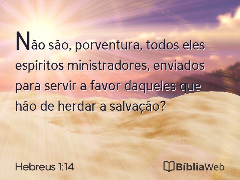Hebreus 1:14 em imagem para compartilhar