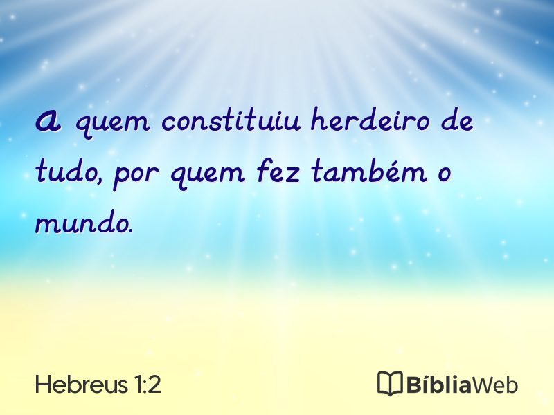 Hebreus 1:2 em imagem para compartilhar