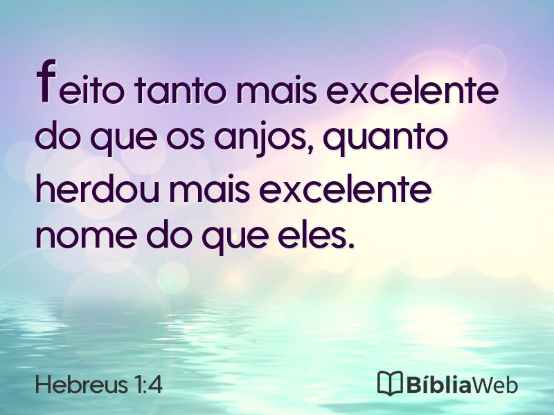 Hebreus 1:4 em imagem para compartilhar