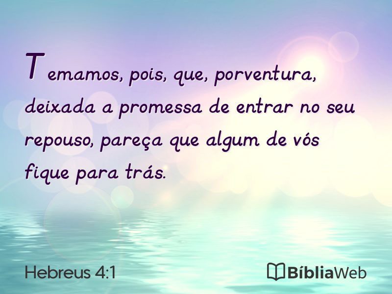 Hebreus 4:1 em imagem para compartilhar