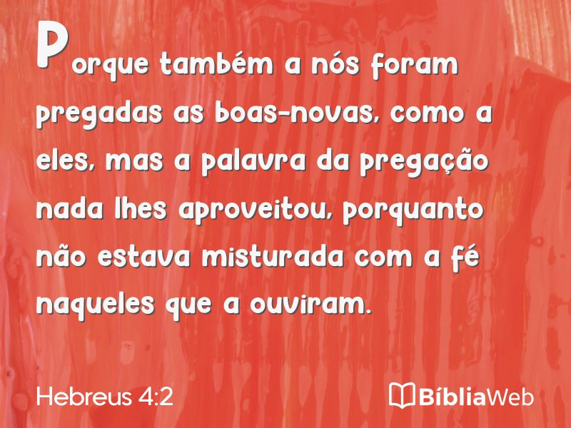 Hebreus 4:2 em imagem para compartilhar