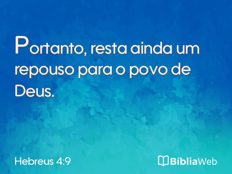 Hebreus 4:9 em imagem para compartilhar