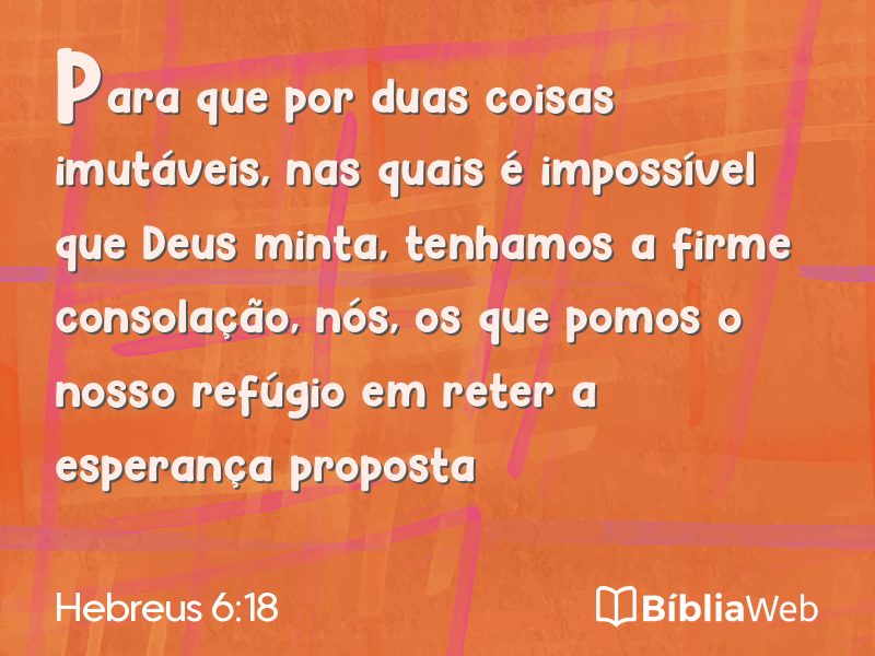 Hebreus 6:18 em imagem para compartilhar