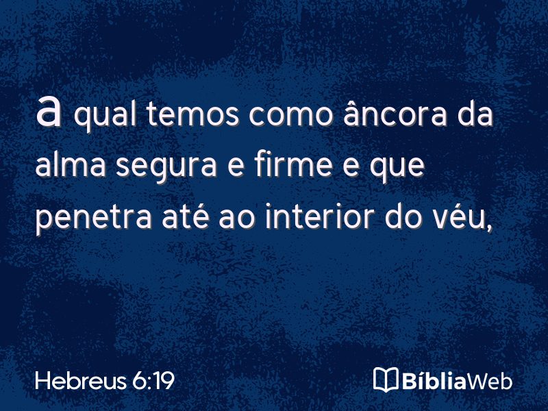 Hebreus 6:19 em imagem para compartilhar