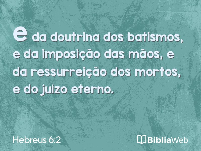 Hebreus 6:2 em imagem para compartilhar