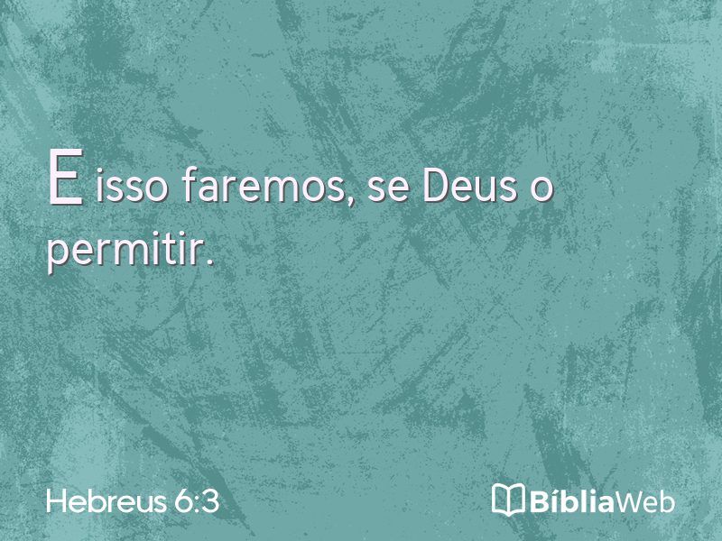 Hebreus 6:3 em imagem para compartilhar