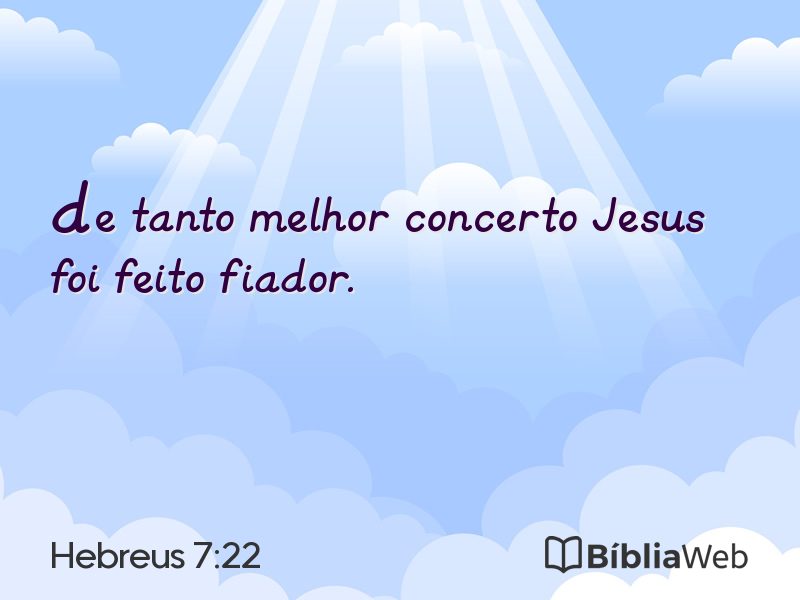 Hebreus 7:22 em imagem para compartilhar