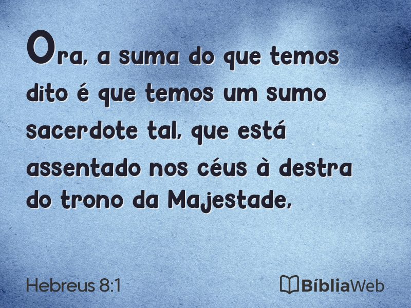 Hebreus 8:1 em imagem para compartilhar