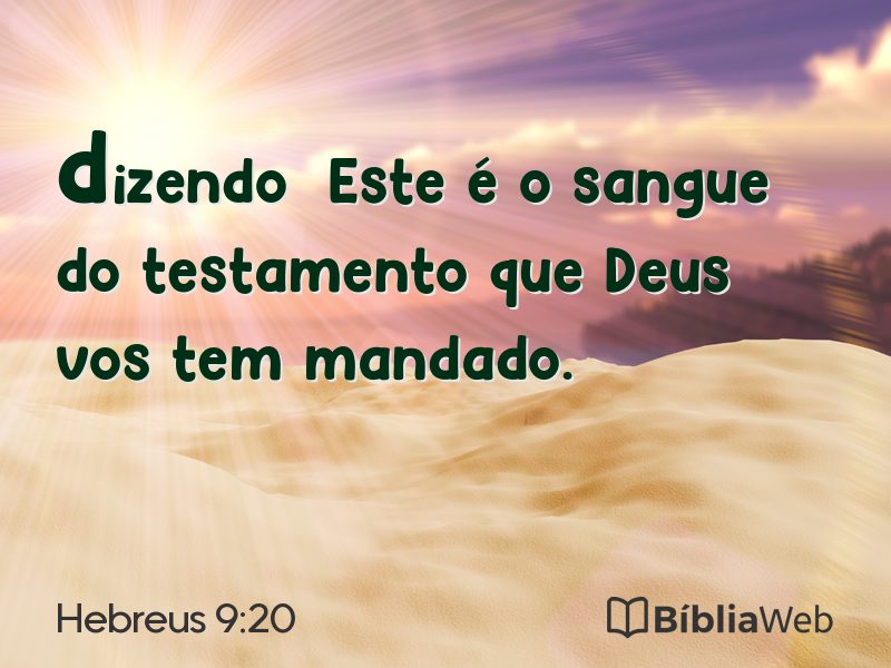 Hebreus 9:20 em imagem para compartilhar