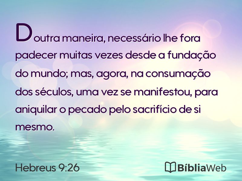 Hebreus 9:26 em imagem para compartilhar