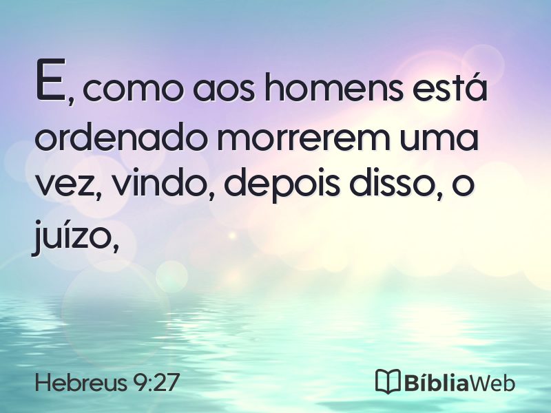 Hebreus 9:27 em imagem para compartilhar