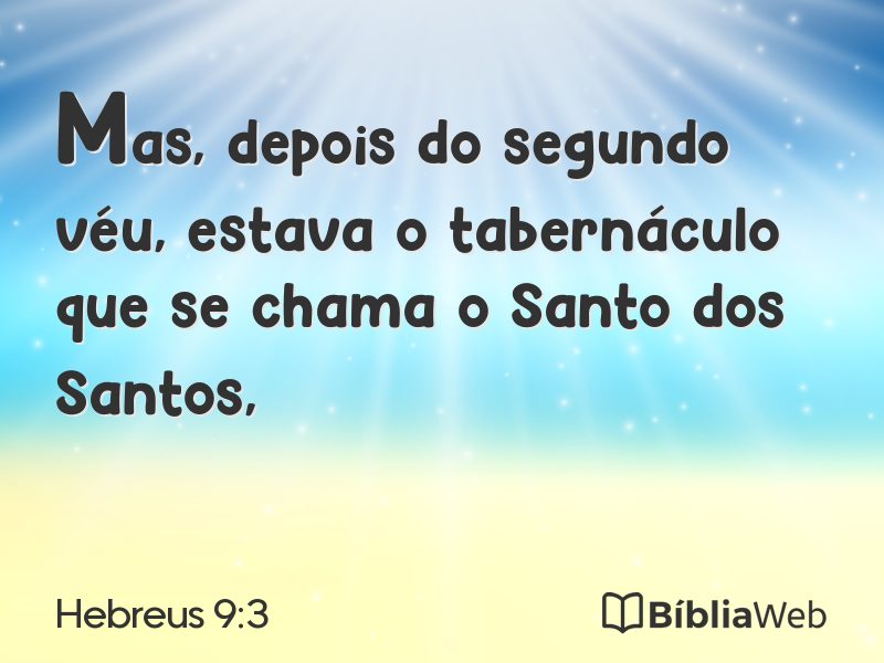 Hebreus 9:3 em imagem para compartilhar