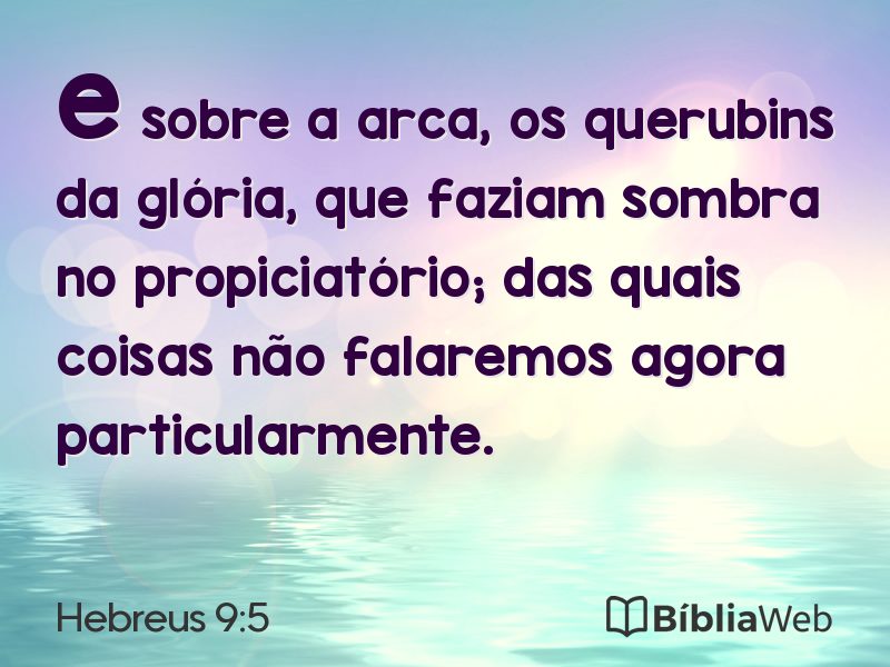 Hebreus 9:5 em imagem para compartilhar