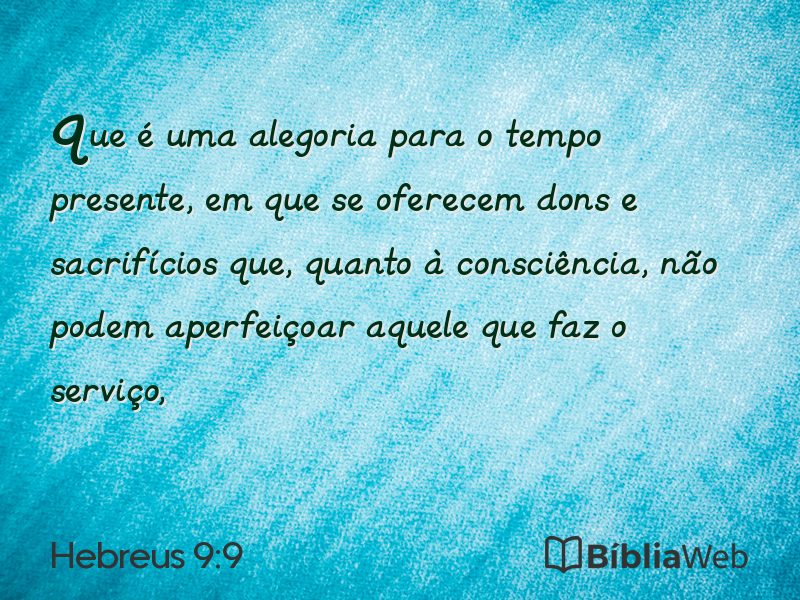 Hebreus 9:9 em imagem para compartilhar