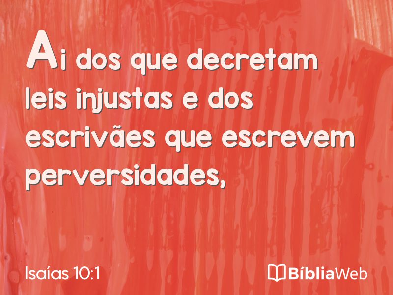 Isaías 10:1 em imagem para compartilhar