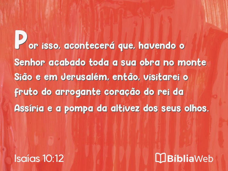 Isaías 10:12 em imagem para compartilhar