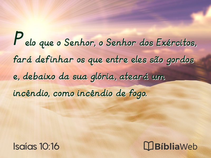 Isaías 10:16 em imagem para compartilhar