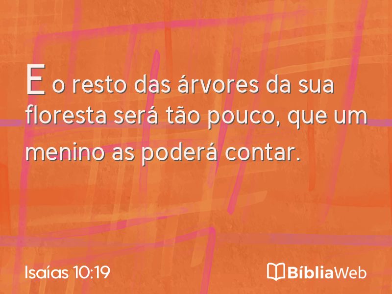 Isaías 10:19 em imagem para compartilhar