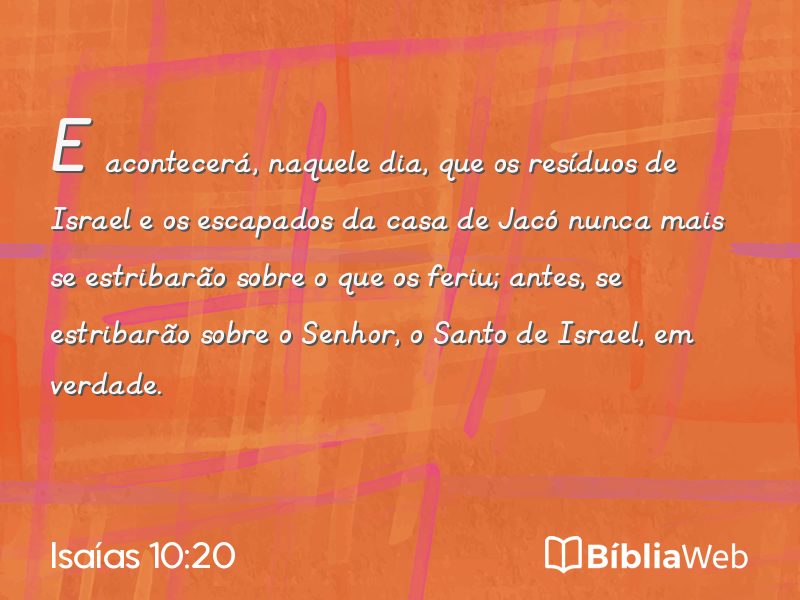 Isaías 10:20 em imagem para compartilhar
