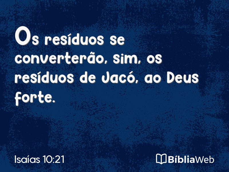 Isaías 10:21 em imagem para compartilhar
