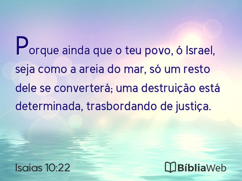 Isaías 10:22 em imagem para compartilhar