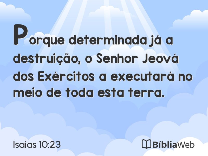 Isaías 10:23 em imagem para compartilhar