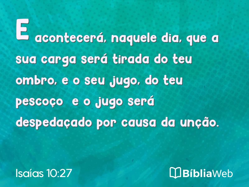 Isaías 10:27 em imagem para compartilhar