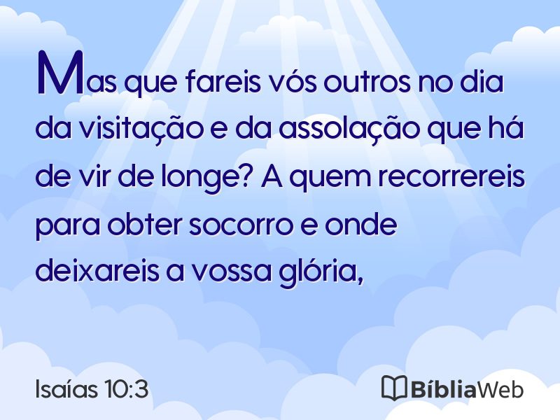 Isaías 10:3 em imagem para compartilhar