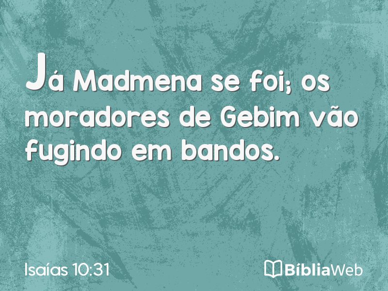 Isaías 10:31 em imagem para compartilhar