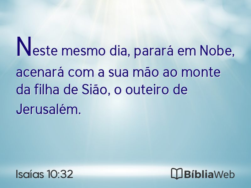 Isaías 10:32 em imagem para compartilhar