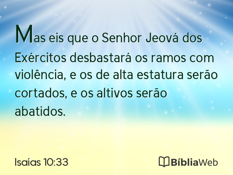 Isaías 10:33 em imagem para compartilhar