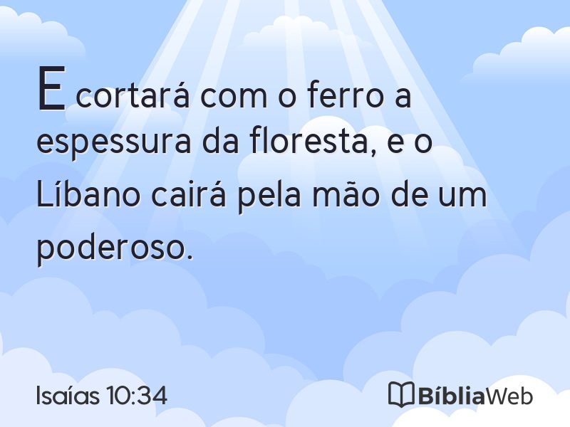 Isaías 10:34 em imagem para compartilhar