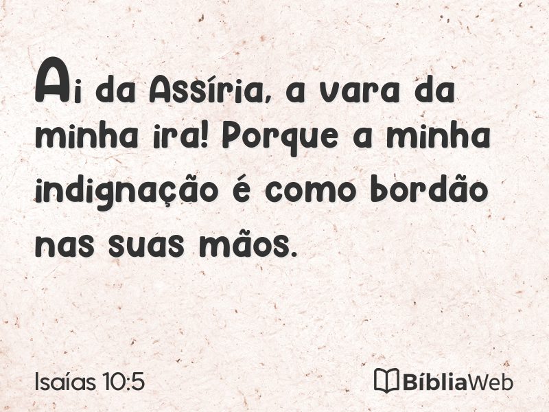 Isaías 10:5 em imagem para compartilhar
