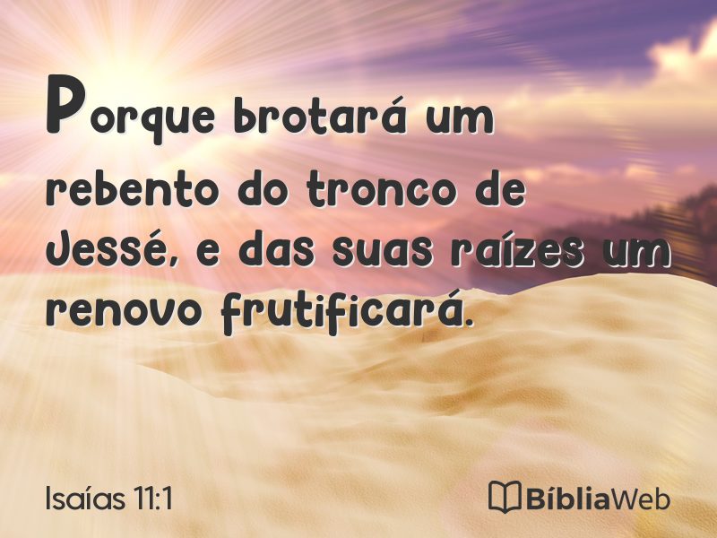 Isaías 11:1 em imagem para compartilhar