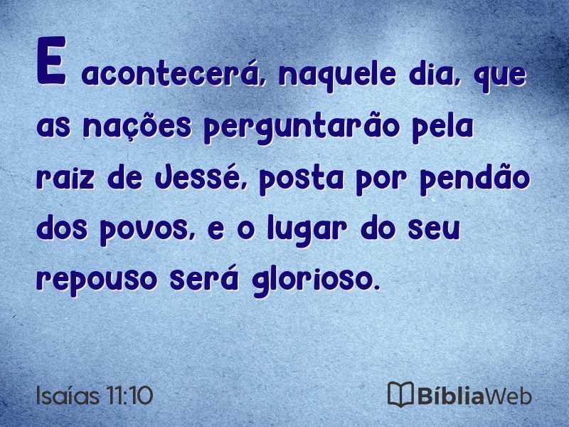Isaías 11:10 em imagem para compartilhar
