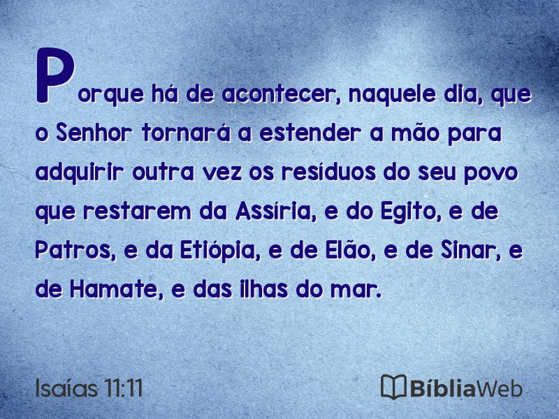Isaías 11:11 em imagem para compartilhar