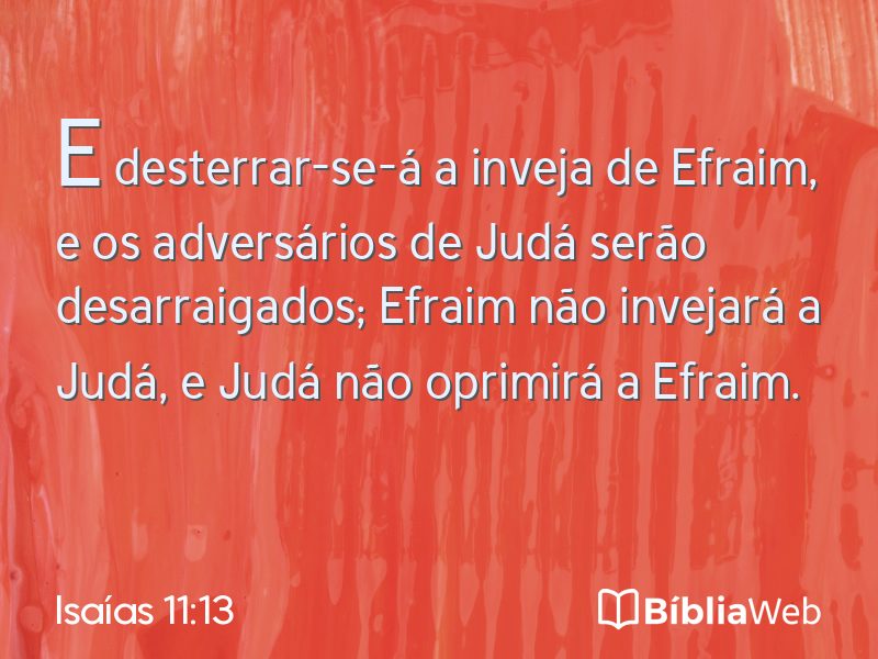 Isaías 11:13 em imagem para compartilhar