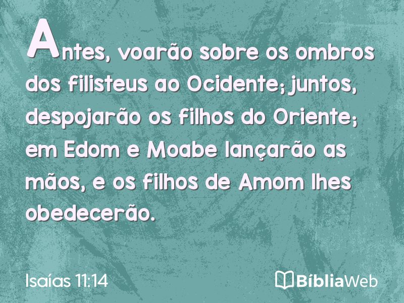 Isaías 11:14 em imagem para compartilhar