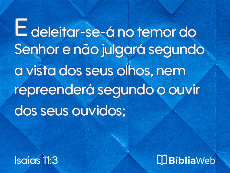 Isaías 11:3 em imagem para compartilhar