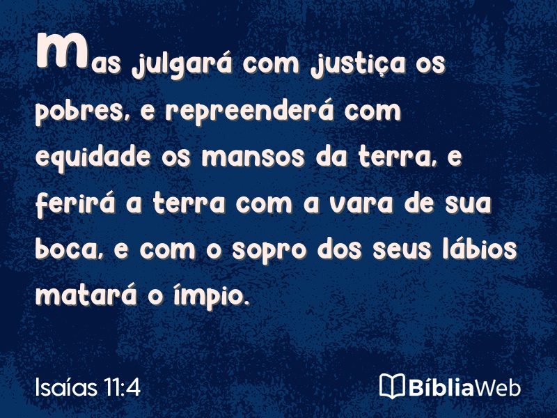 Isaías 11:4 em imagem para compartilhar